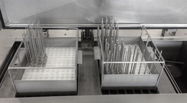 Ultrasonic cleaning in meat processing